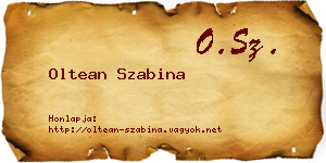 Oltean Szabina névjegykártya
